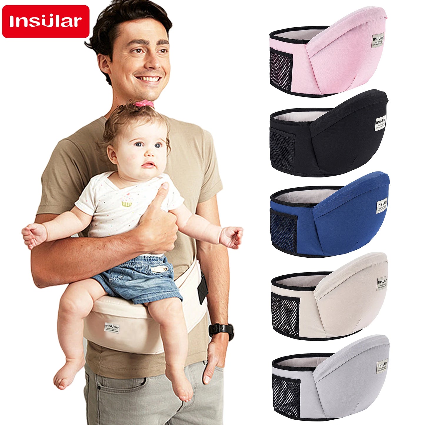 Porte-bébé taille tabouret marcheurs bébé écharpe tenir ceinture ceinture sac à dos hanche ceinture enfants réglable bébé hanche siège