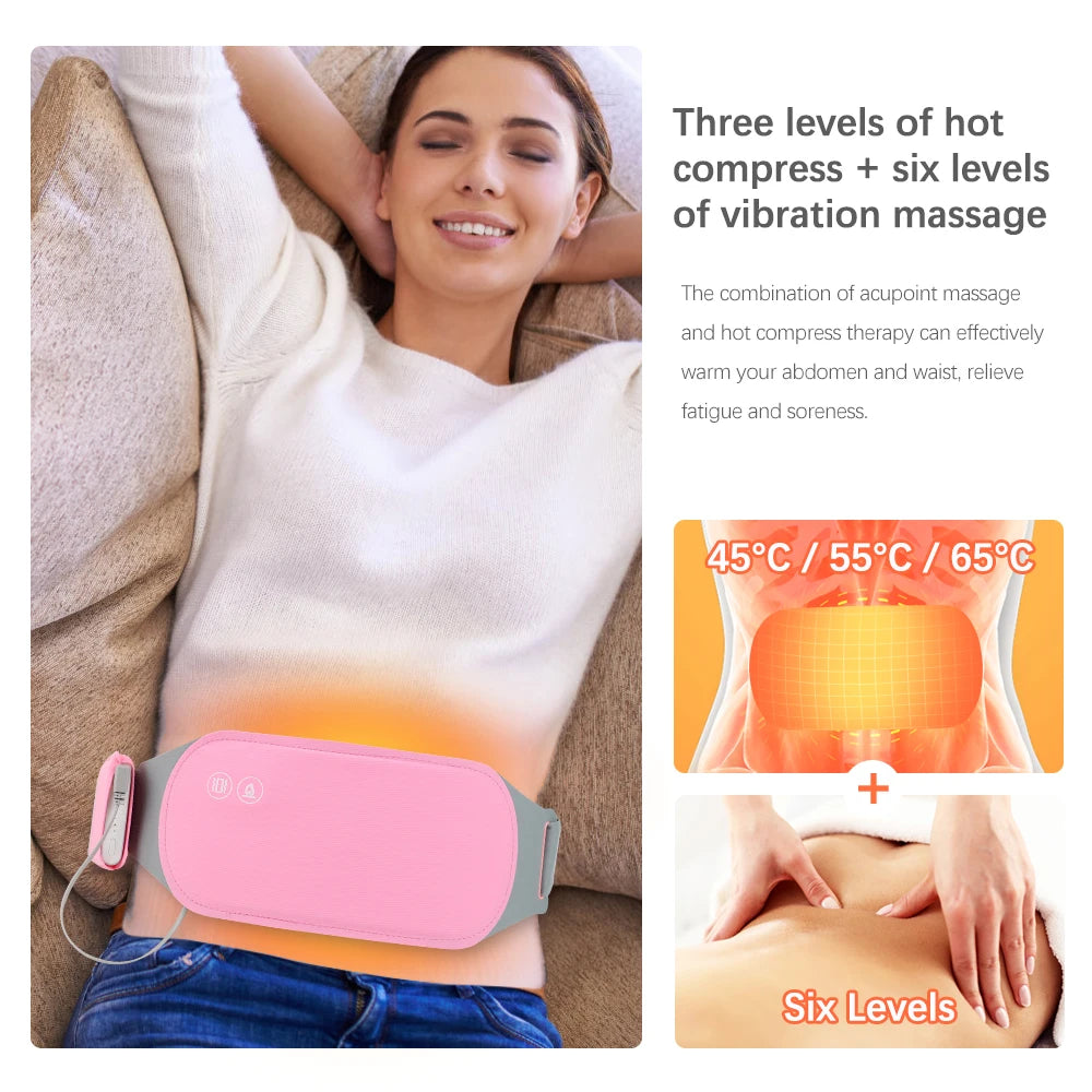 Coussin chauffant menstruel intelligent, appareil de massage par vibration de la taille, masseur abdominal, ceinture de palais chaude, crampes, instituts menstruels