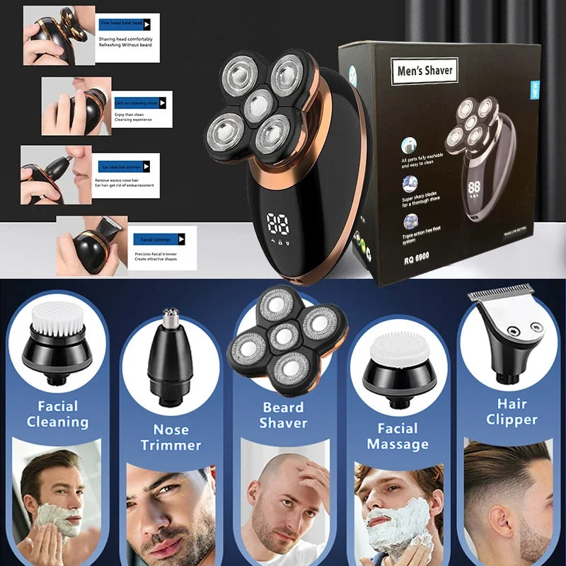 Kit de Rasage Électrique Multifonction – Tondeuse, Rasoir et Accessoires Complet