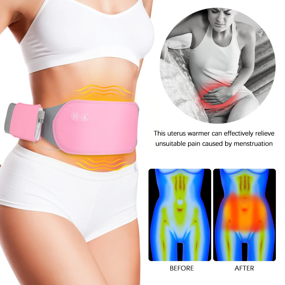 Coussin chauffant menstruel intelligent, appareil de massage par vibration de la taille, masseur abdominal, ceinture de palais chaude, crampes, instituts menstruels