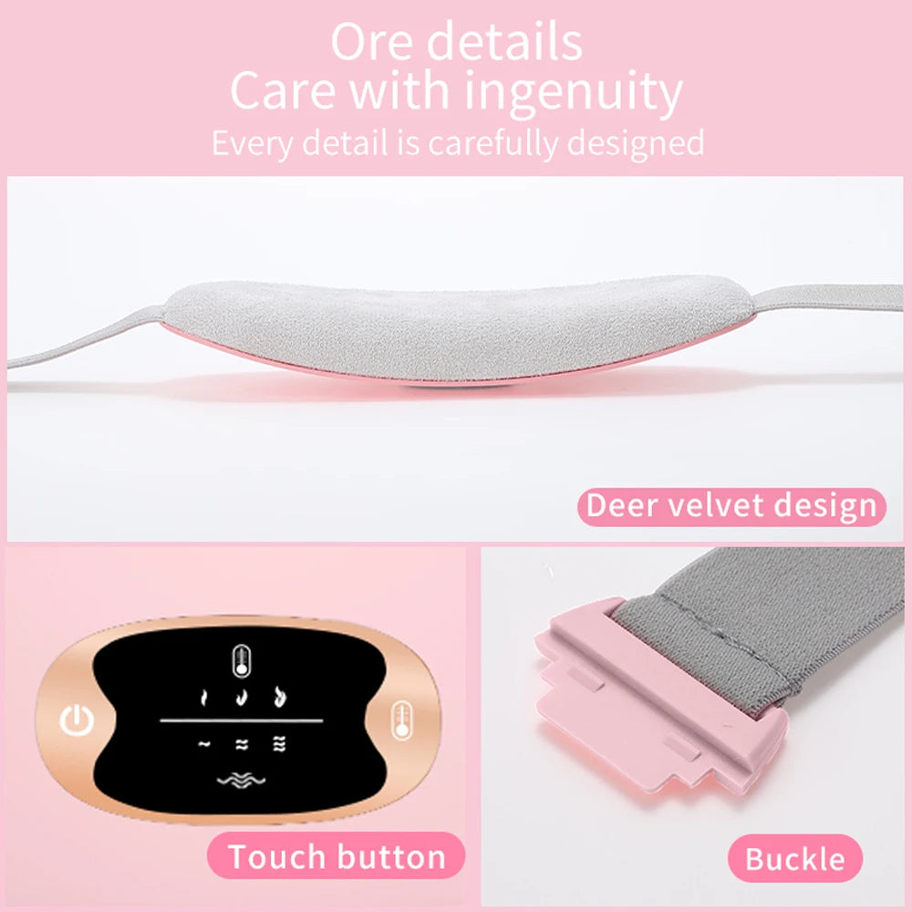 Coussin chauffant menstruel intelligent, appareil de massage par vibration de la taille, masseur abdominal, ceinture de palais chaude, crampes, instituts menstruels