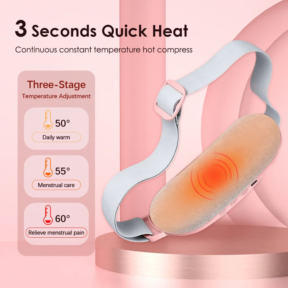 Coussin chauffant menstruel intelligent, appareil de massage par vibration de la taille, masseur abdominal, ceinture de palais chaude, crampes, instituts menstruels