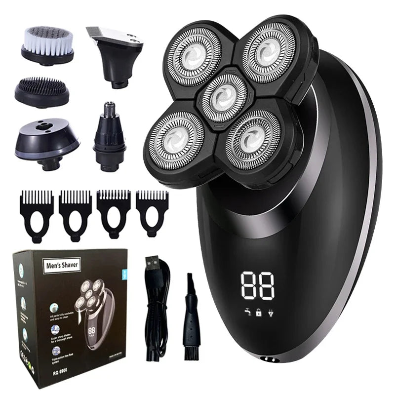 Kit de Rasage Électrique Multifonction – Tondeuse, Rasoir et Accessoires Complet