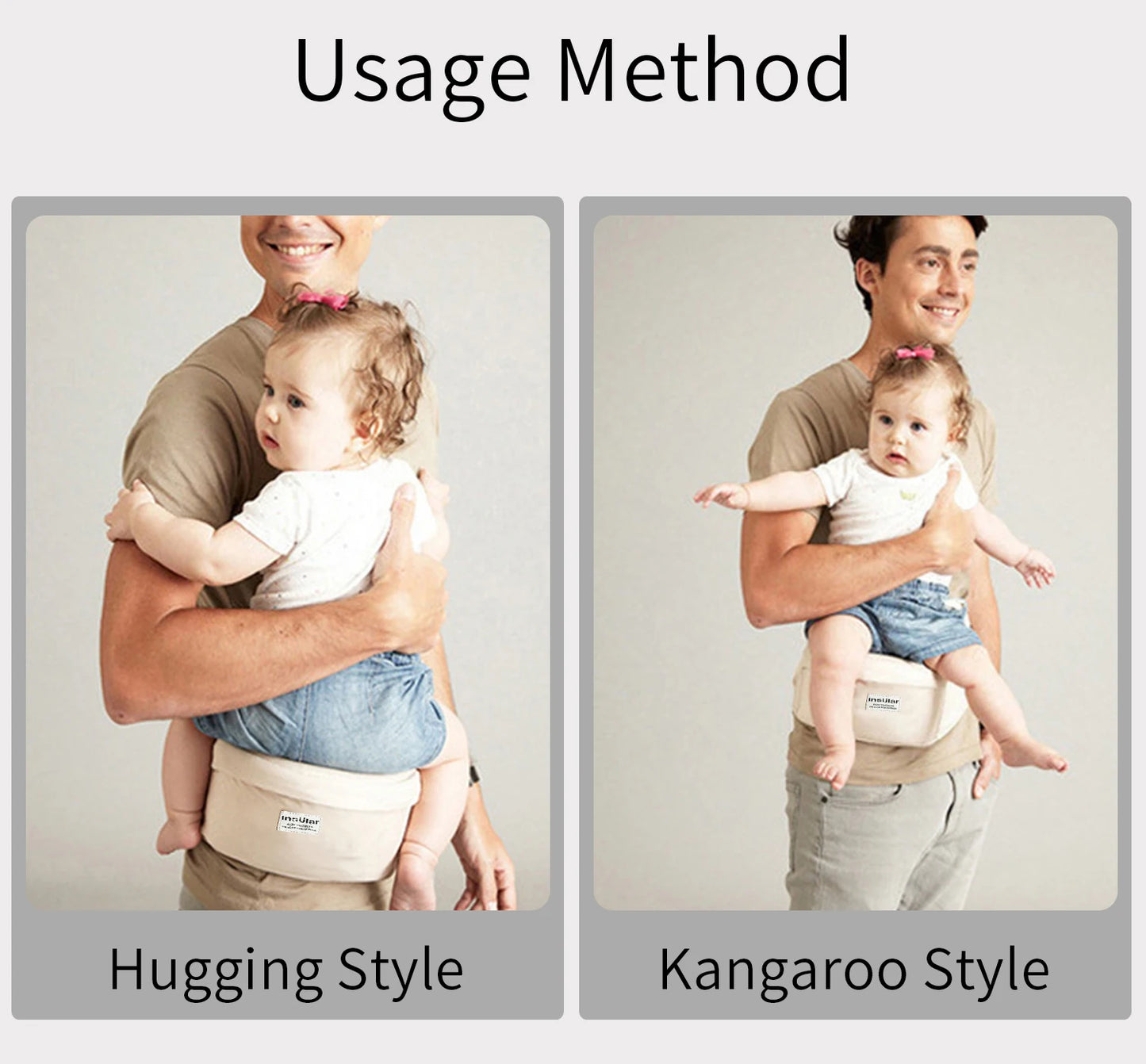 Porte-bébé taille tabouret marcheurs bébé écharpe tenir ceinture ceinture sac à dos hanche ceinture enfants réglable bébé hanche siège