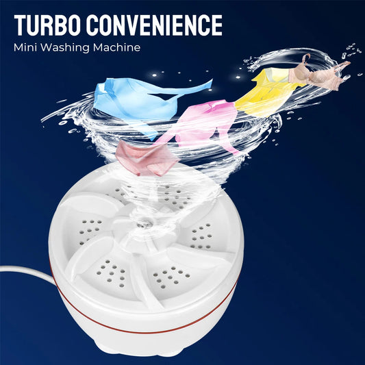 Portable pour les voyages à la maison Voyage d’affaires USB Laver la vaisselle Turbine rotative Multifonction Mini laveuse à ultrasons Duster Chiffon