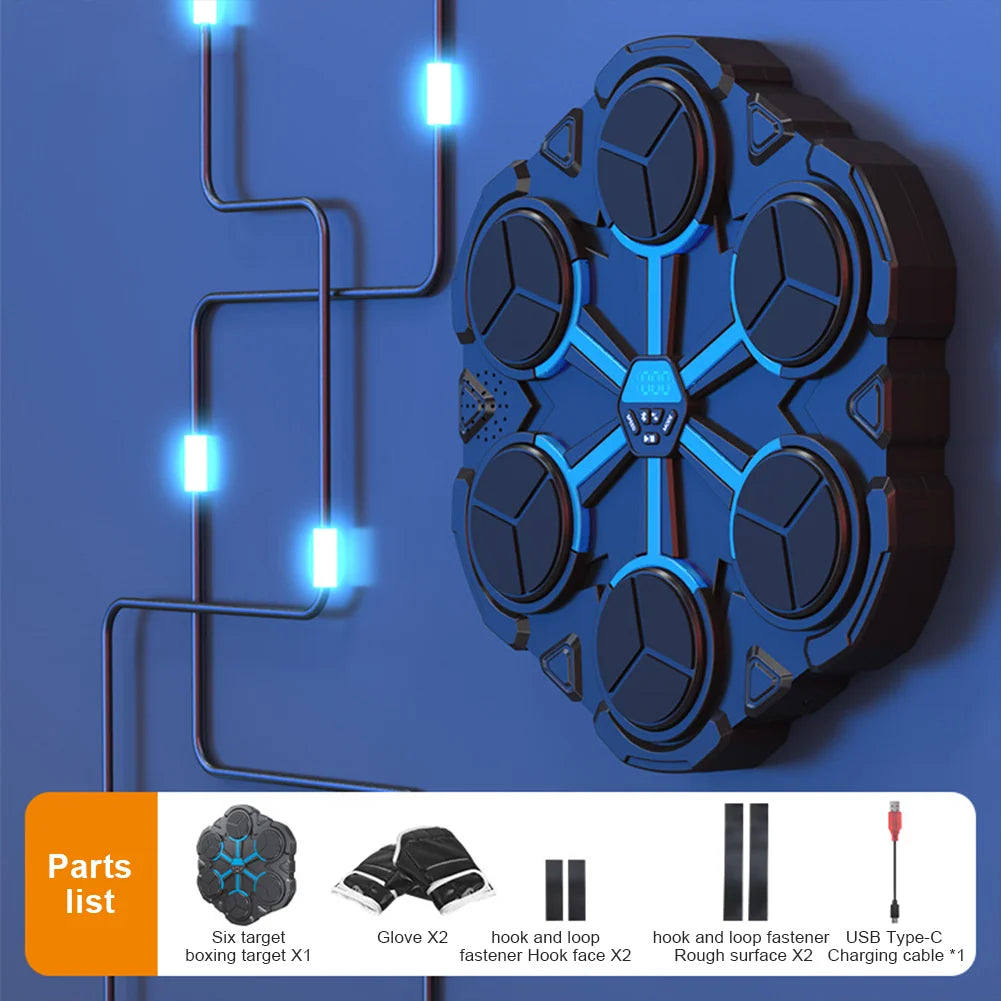 Musique Boxe Machine Bluetooth Sac De Poinçonnage Jeu Boîte À Musique Fitness Entraînement Amusant Entraîneur de Boxe Pour Gym À Domicile Boxe Mur Cible