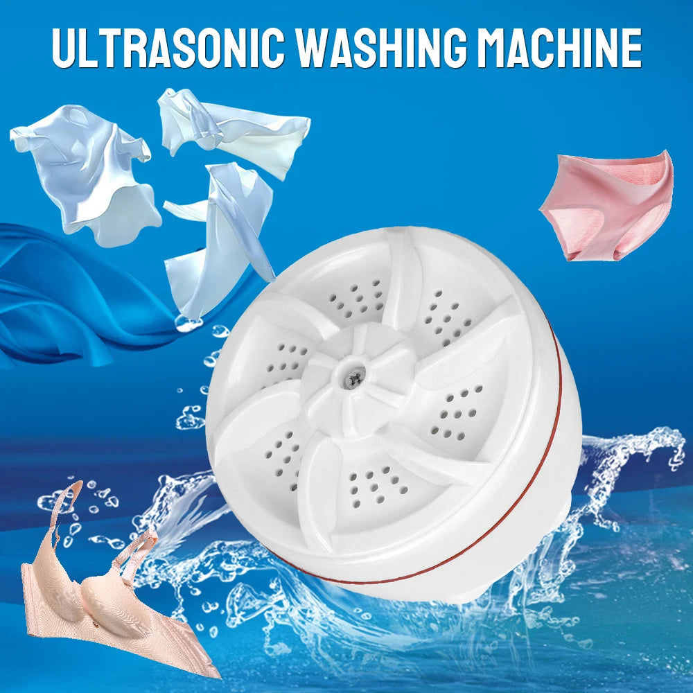 Portable pour les voyages à la maison Voyage d’affaires USB Laver la vaisselle Turbine rotative Multifonction Mini laveuse à ultrasons Duster Chiffon