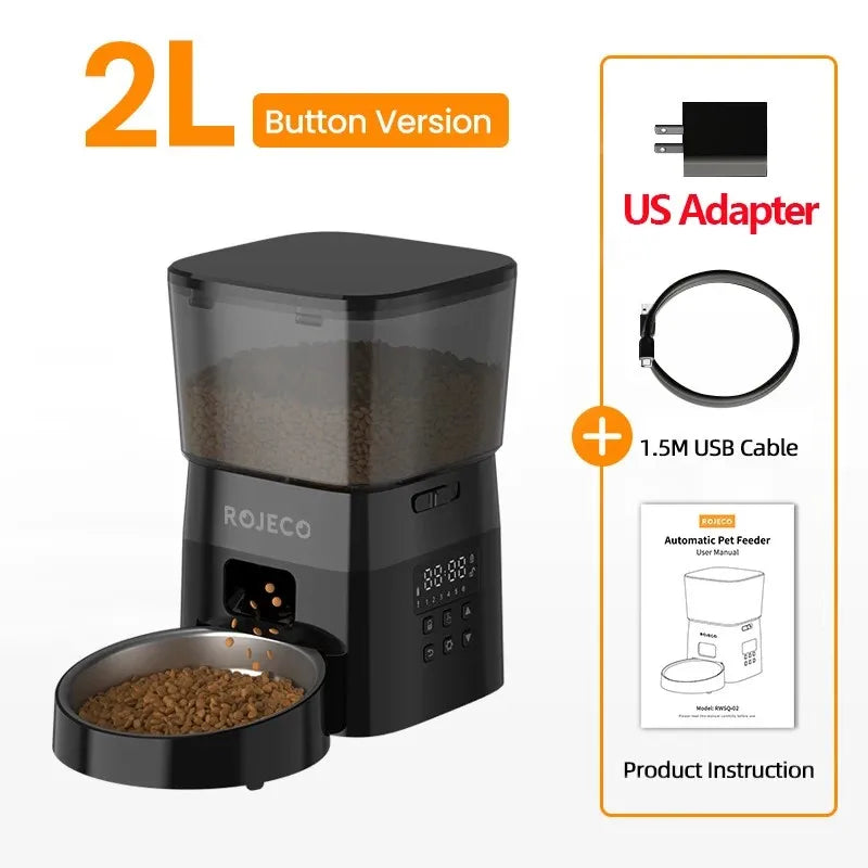 Distributeur automatique de nourriture pour chat Accessoires Mangeoire pour animaux de compagnie à commande intelligente pour chats Nourriture sèche pour chiens