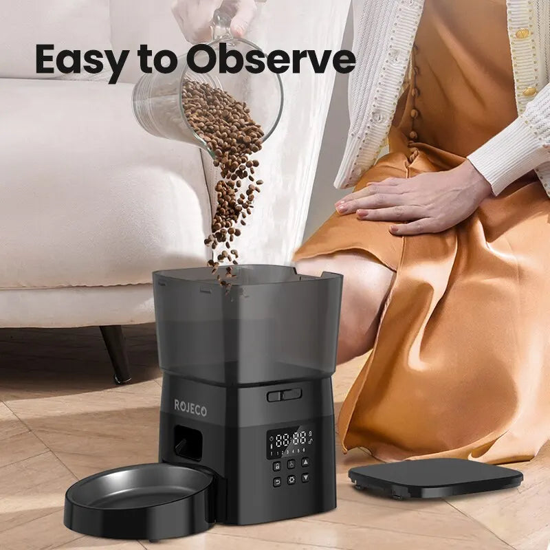 Distributeur automatique de nourriture pour chat Accessoires Mangeoire pour animaux de compagnie à commande intelligente pour chats Nourriture sèche pour chiens