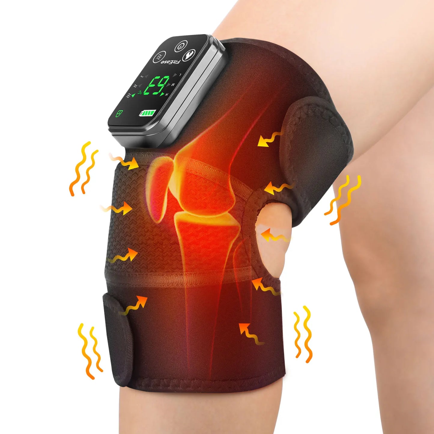 Chauffage électrique attelle d’épaule Affichage LED Vibration Massage d’épaule Sangle de ceinture pour l’arthrite Articulation Blessure Soulagement de la douleur