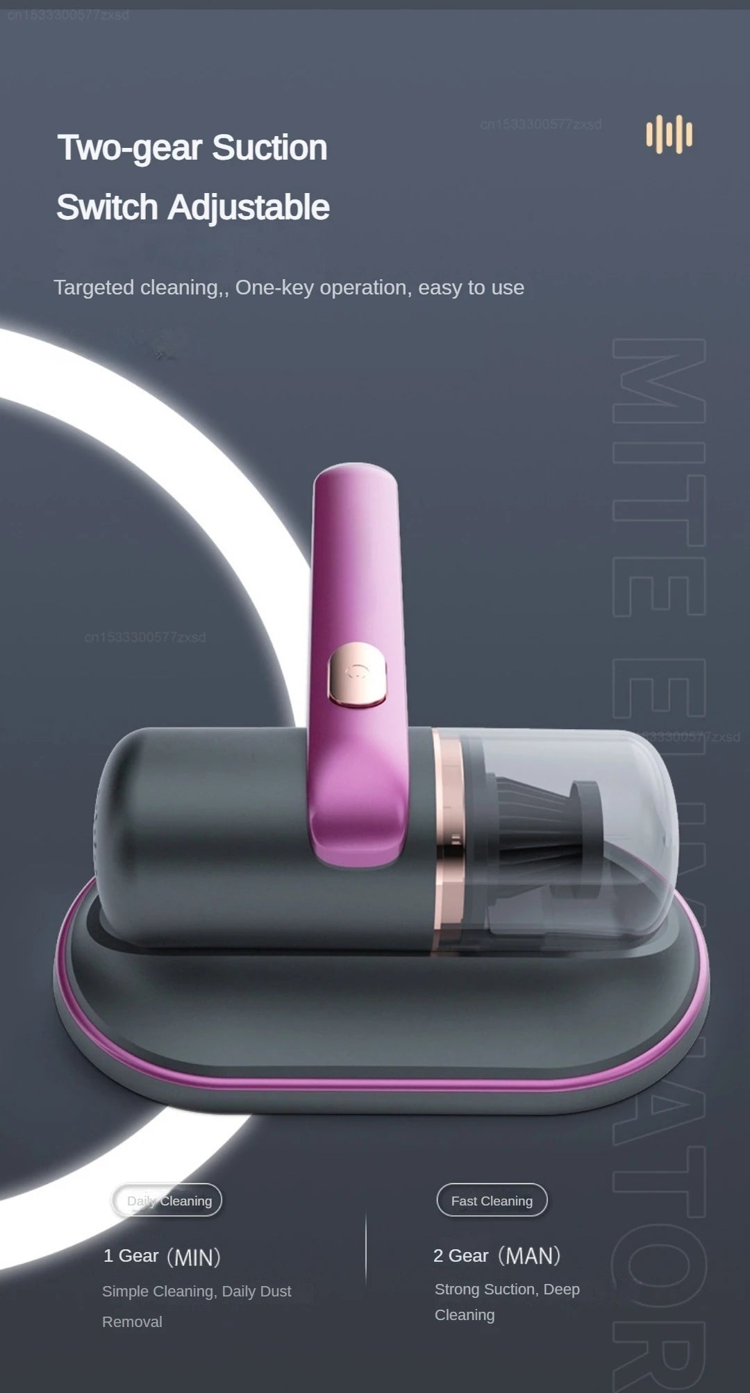 Ménage Matelas Aspirateur Ultraviolet Stérilisation Machine Maison Portable Portable Sans Fil Éliminateur d’Acariens Charge USB
