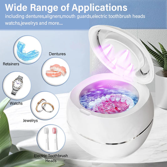 porteurs de prothèses dentaires
Nettoyage rapide, hygiénique et sans effort. Gagnez du temps au quotidien tout en gardant une hygiène bucco-dentaire irréprochable