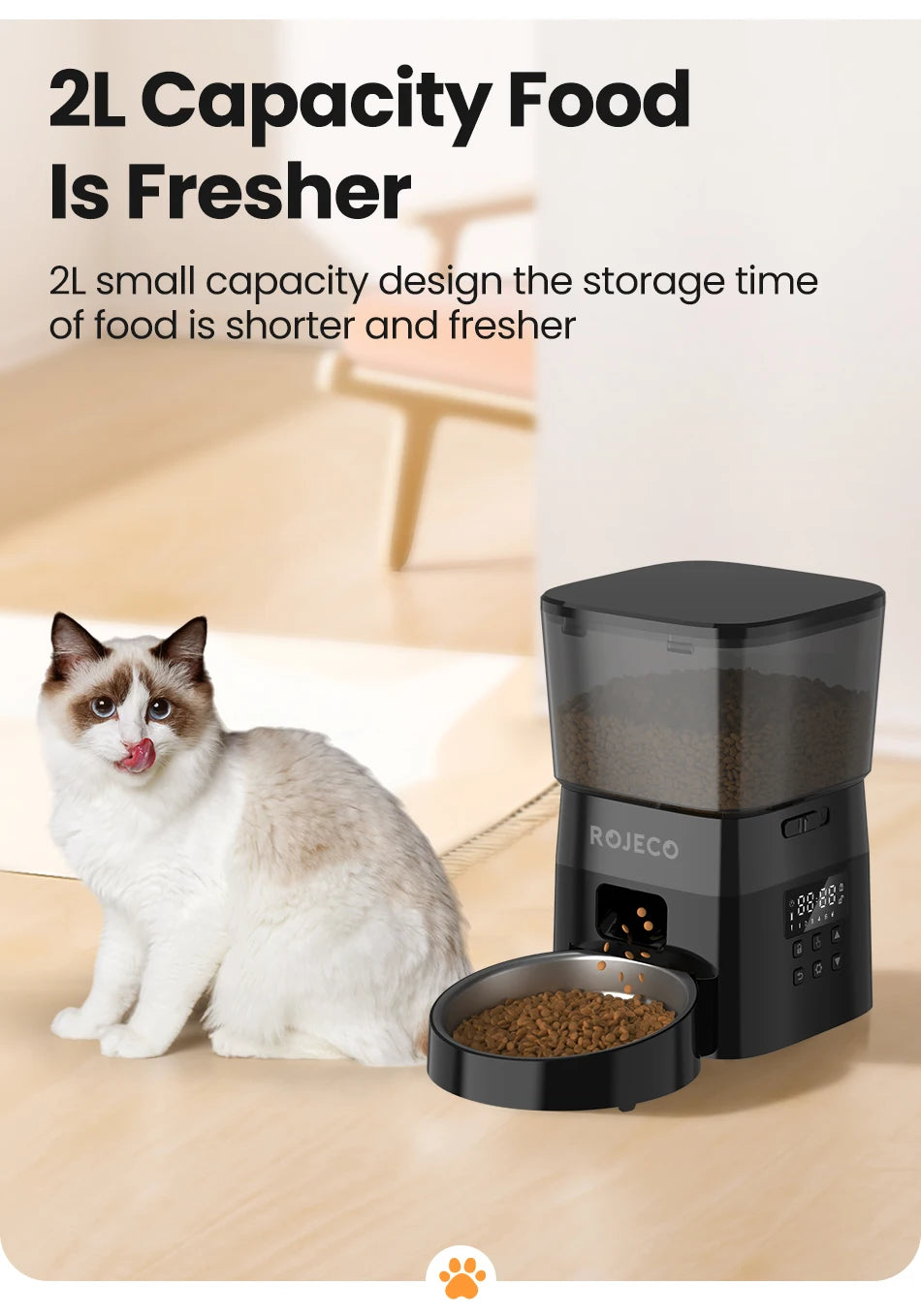 Distributeur automatique de nourriture pour chat Accessoires Mangeoire pour animaux de compagnie à commande intelligente pour chats Nourriture sèche pour chiens