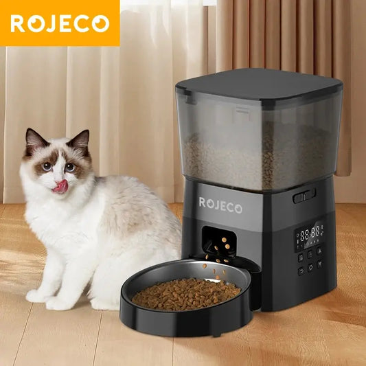 Distributeur automatique de nourriture pour chat Accessoires Mangeoire pour animaux de compagnie à commande intelligente pour chats Nourriture sèche pour chiens