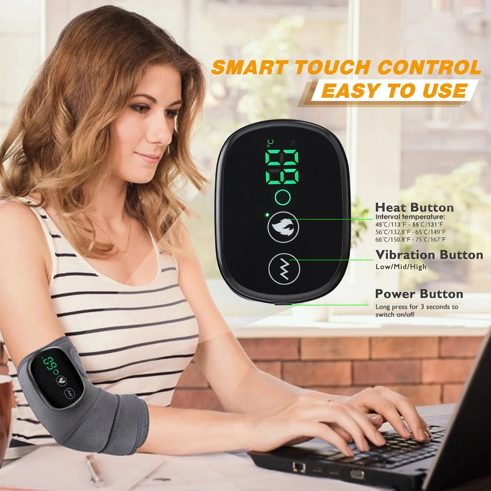 Chauffage électrique attelle d’épaule Affichage LED Vibration Massage d’épaule Sangle de ceinture pour l’arthrite Articulation Blessure Soulagement de la douleur
