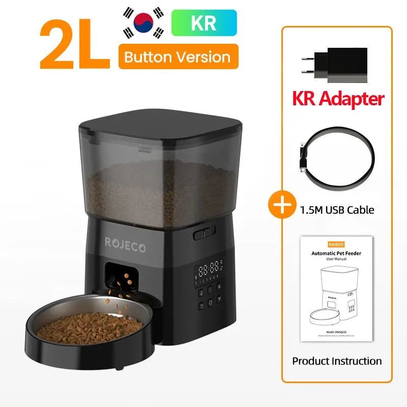 Distributeur automatique de nourriture pour chat Accessoires Mangeoire pour animaux de compagnie à commande intelligente pour chats Nourriture sèche pour chiens