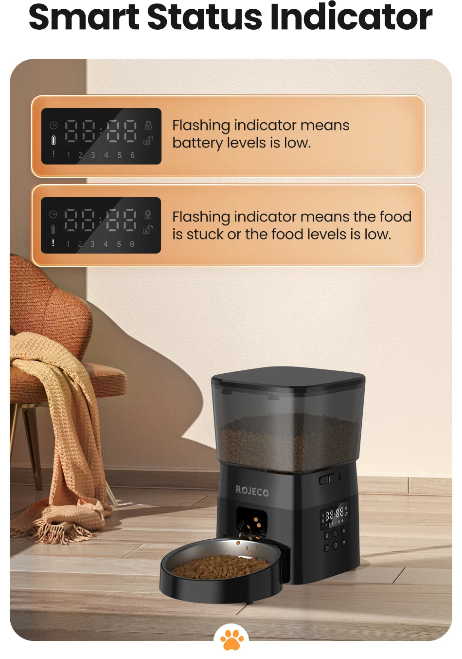 Distributeur automatique de nourriture pour chat Accessoires Mangeoire pour animaux de compagnie à commande intelligente pour chats Nourriture sèche pour chiens