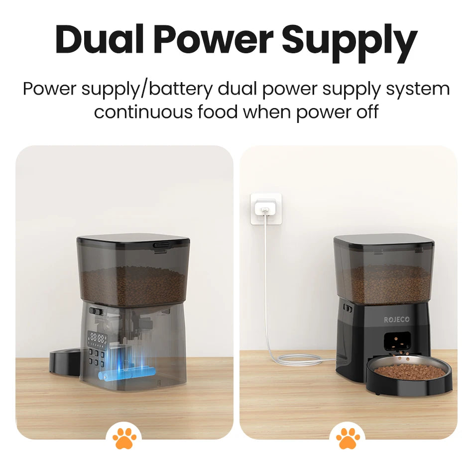 Distributeur automatique de nourriture pour chat Accessoires Mangeoire pour animaux de compagnie à commande intelligente pour chats Nourriture sèche pour chiens